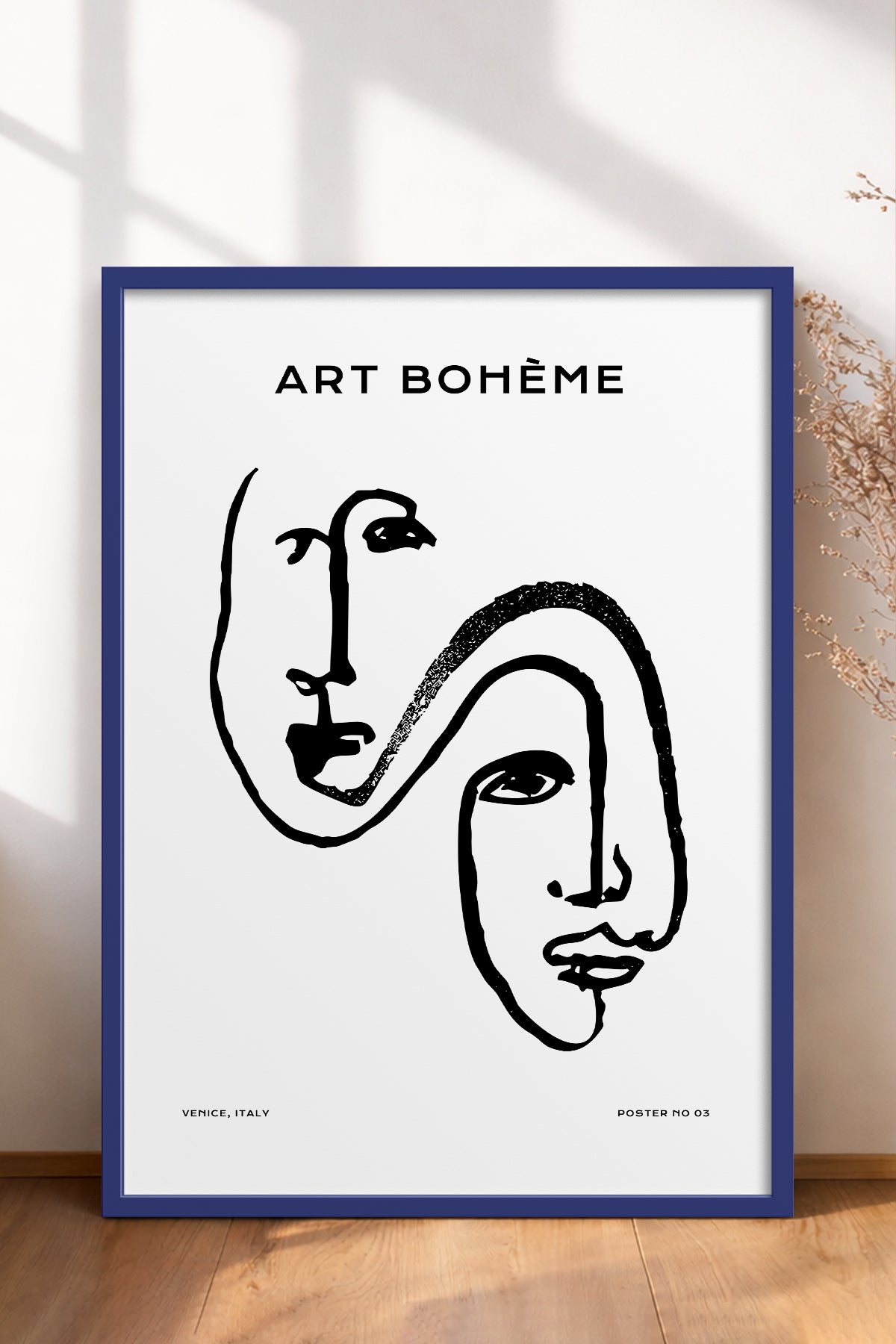 HOMEPACK Ahşap Çerçeveli Tablo Çerçeveli Poster Sanatsal Modern Duvar Dekoru BOHEMIAN-25