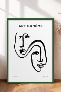 HOMEPACK Ahşap Çerçeveli Tablo Çerçeveli Poster Sanatsal Modern Duvar Dekoru BOHEMIAN-25