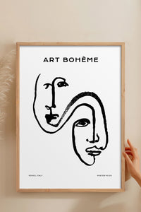HOMEPACK Ahşap Çerçeveli Tablo Çerçeveli Poster Sanatsal Modern Duvar Dekoru BOHEMIAN-25