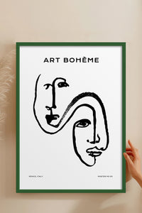 HOMEPACK Ahşap Çerçeveli Tablo Çerçeveli Poster Sanatsal Modern Duvar Dekoru BOHEMIAN-25