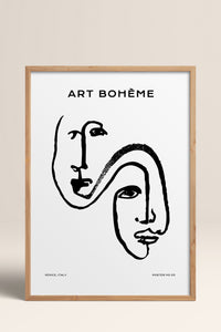 HOMEPACK Ahşap Çerçeveli Tablo Çerçeveli Poster Sanatsal Modern Duvar Dekoru BOHEMIAN-25