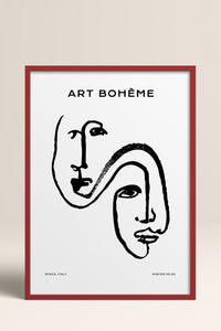 HOMEPACK Ahşap Çerçeveli Tablo Çerçeveli Poster Sanatsal Modern Duvar Dekoru BOHEMIAN-25