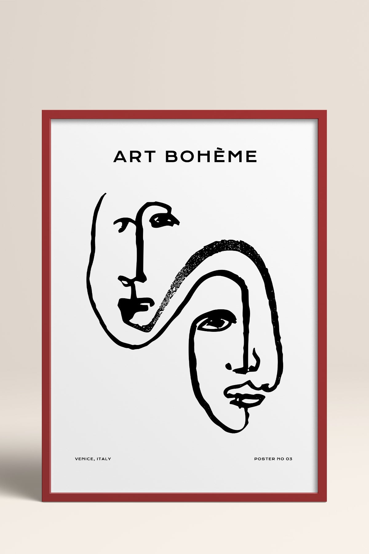 HOMEPACK Ahşap Çerçeveli Tablo Çerçeveli Poster Sanatsal Modern Duvar Dekoru BOHEMIAN-25