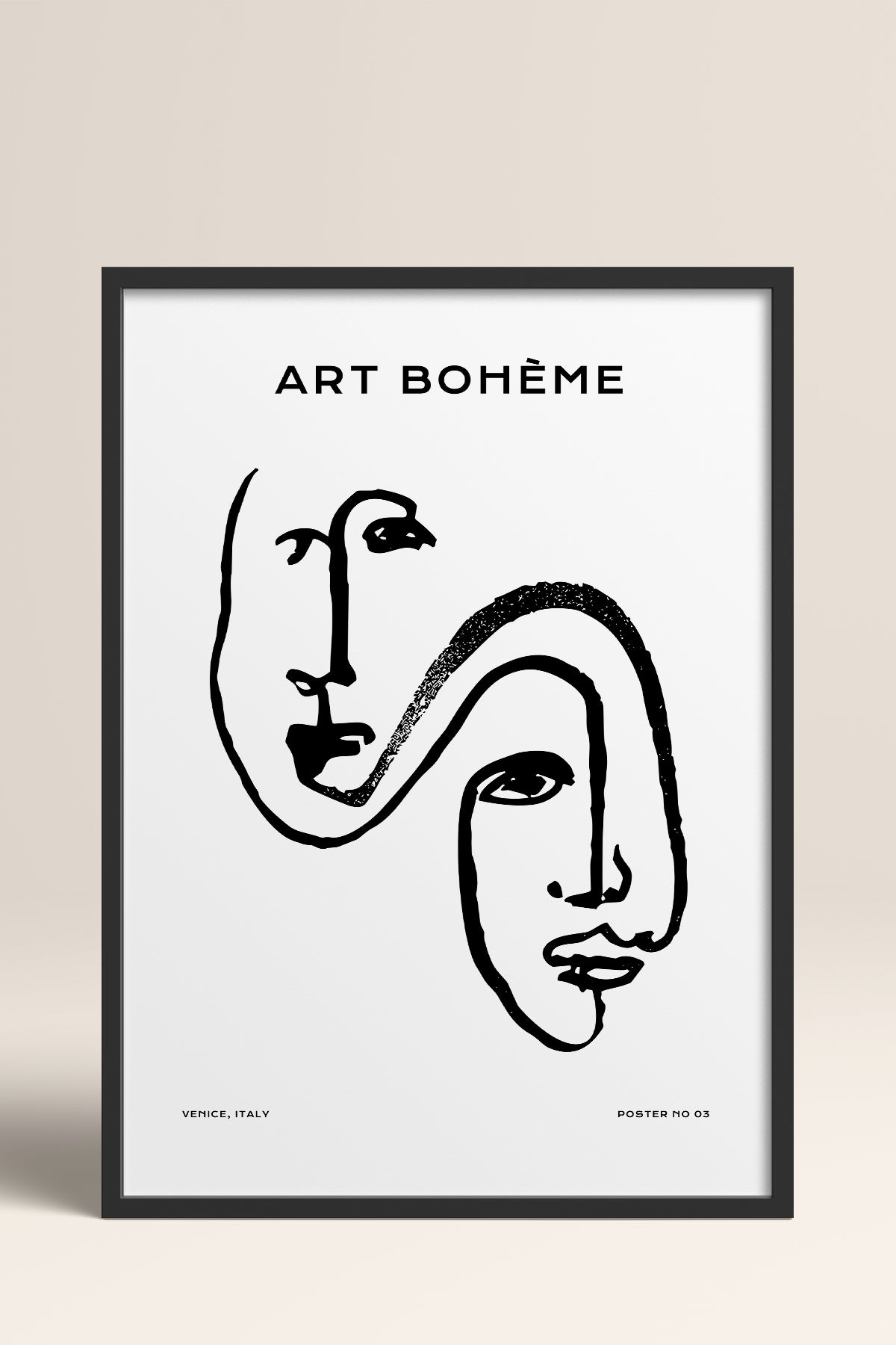 HOMEPACK Ahşap Çerçeveli Tablo Çerçeveli Poster Sanatsal Modern Duvar Dekoru BOHEMIAN-25