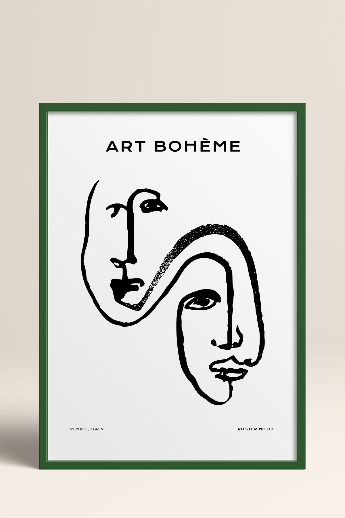 HOMEPACK Ahşap Çerçeveli Tablo Çerçeveli Poster Sanatsal Modern Duvar Dekoru BOHEMIAN-25