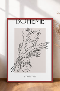 HOMEPACK Ahşap Çerçeveli Tablo Çerçeveli Poster Sanatsal Modern Duvar Dekoru BOHEMIAN-26