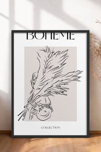 HOMEPACK Ahşap Çerçeveli Tablo Çerçeveli Poster Sanatsal Modern Duvar Dekoru BOHEMIAN-26