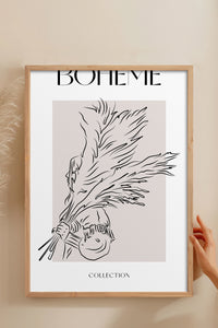 HOMEPACK Ahşap Çerçeveli Tablo Çerçeveli Poster Sanatsal Modern Duvar Dekoru BOHEMIAN-26