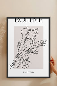 HOMEPACK Ahşap Çerçeveli Tablo Çerçeveli Poster Sanatsal Modern Duvar Dekoru BOHEMIAN-26