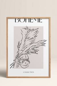 HOMEPACK Ahşap Çerçeveli Tablo Çerçeveli Poster Sanatsal Modern Duvar Dekoru BOHEMIAN-26