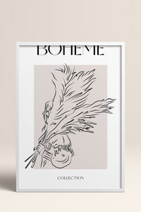 HOMEPACK Ahşap Çerçeveli Tablo Çerçeveli Poster Sanatsal Modern Duvar Dekoru BOHEMIAN-26