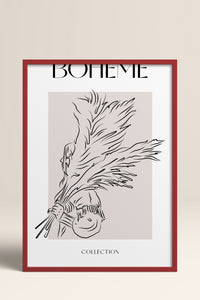 HOMEPACK Ahşap Çerçeveli Tablo Çerçeveli Poster Sanatsal Modern Duvar Dekoru BOHEMIAN-26