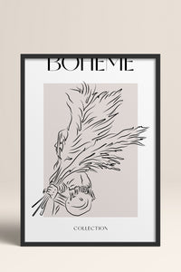 HOMEPACK Ahşap Çerçeveli Tablo Çerçeveli Poster Sanatsal Modern Duvar Dekoru BOHEMIAN-26