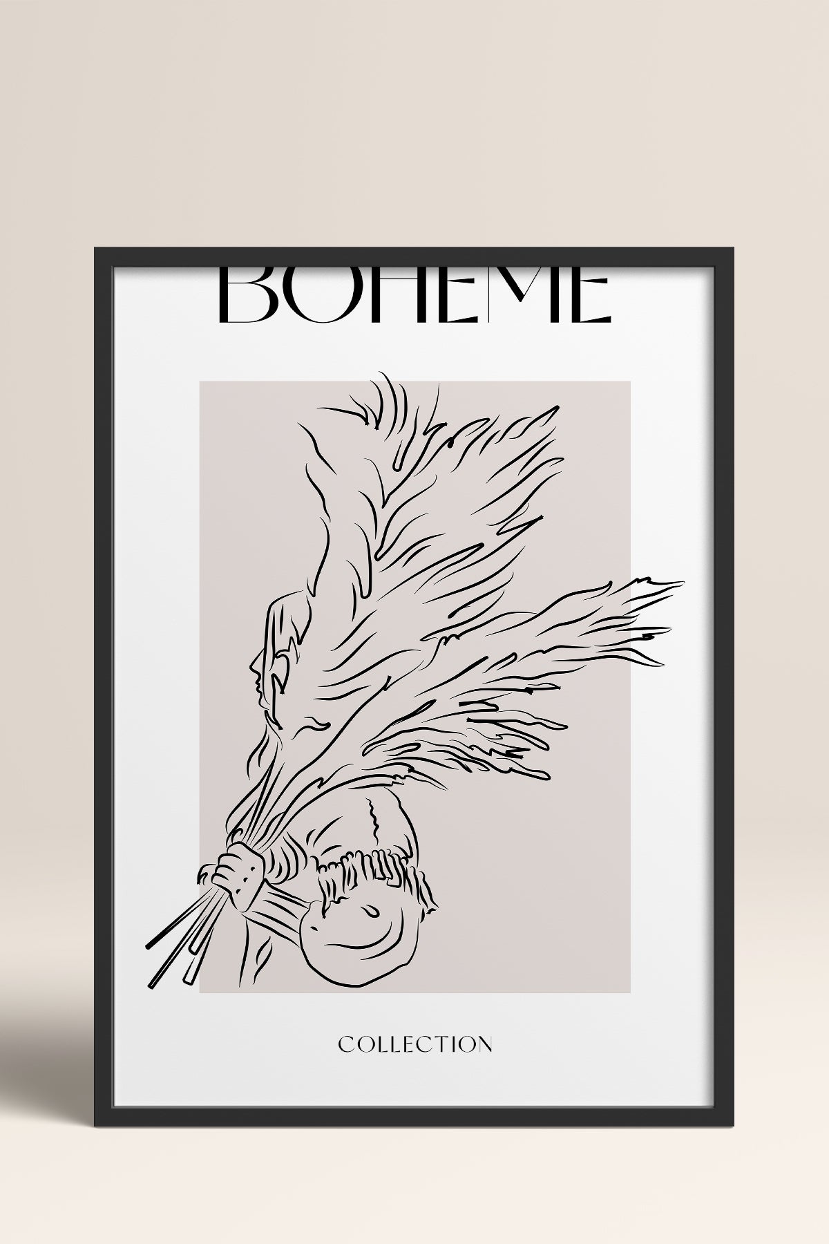 HOMEPACK Ahşap Çerçeveli Tablo Çerçeveli Poster Sanatsal Modern Duvar Dekoru BOHEMIAN-26