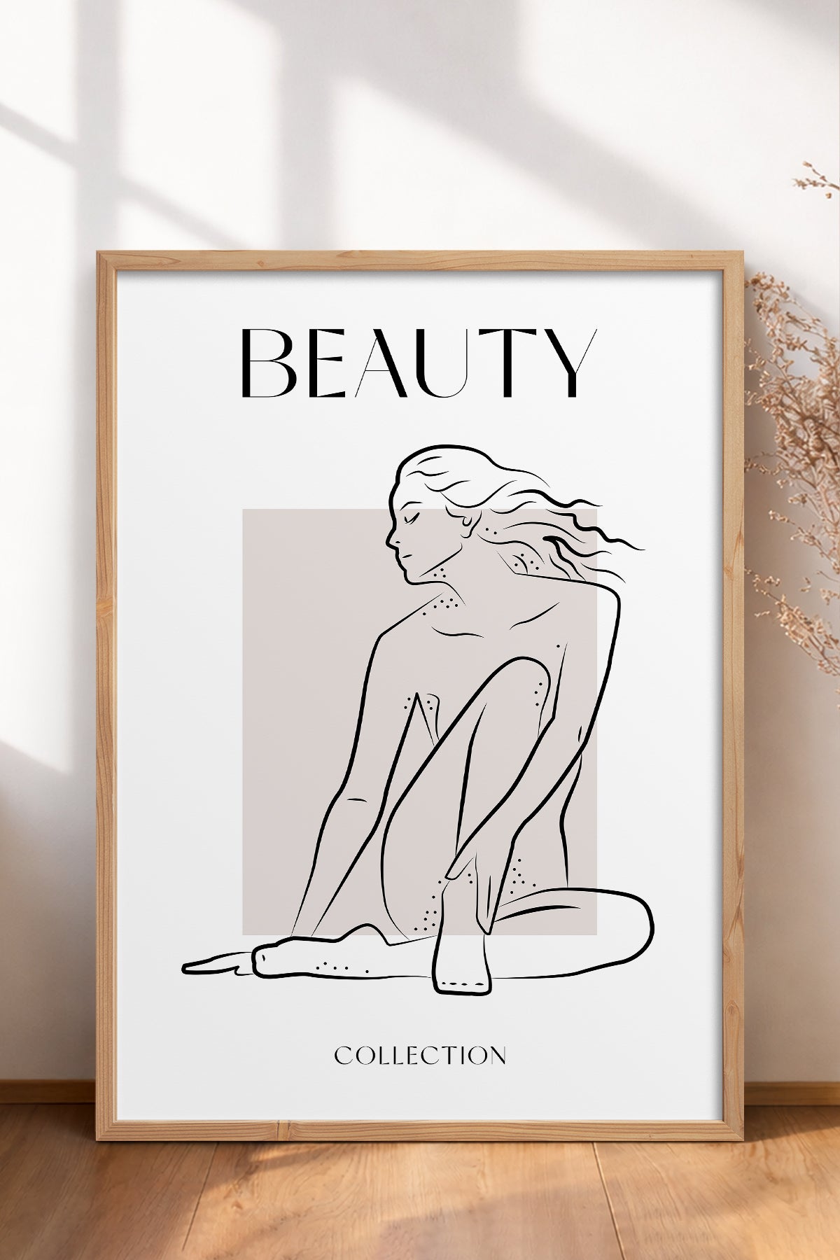 HOMEPACK Ahşap Çerçeveli Tablo Çerçeveli Poster Sanatsal Modern Duvar Dekoru BOHEMIAN-27