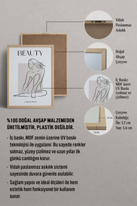 HOMEPACK Ahşap Çerçeveli Tablo Çerçeveli Poster Sanatsal Modern Duvar Dekoru BOHEMIAN-27