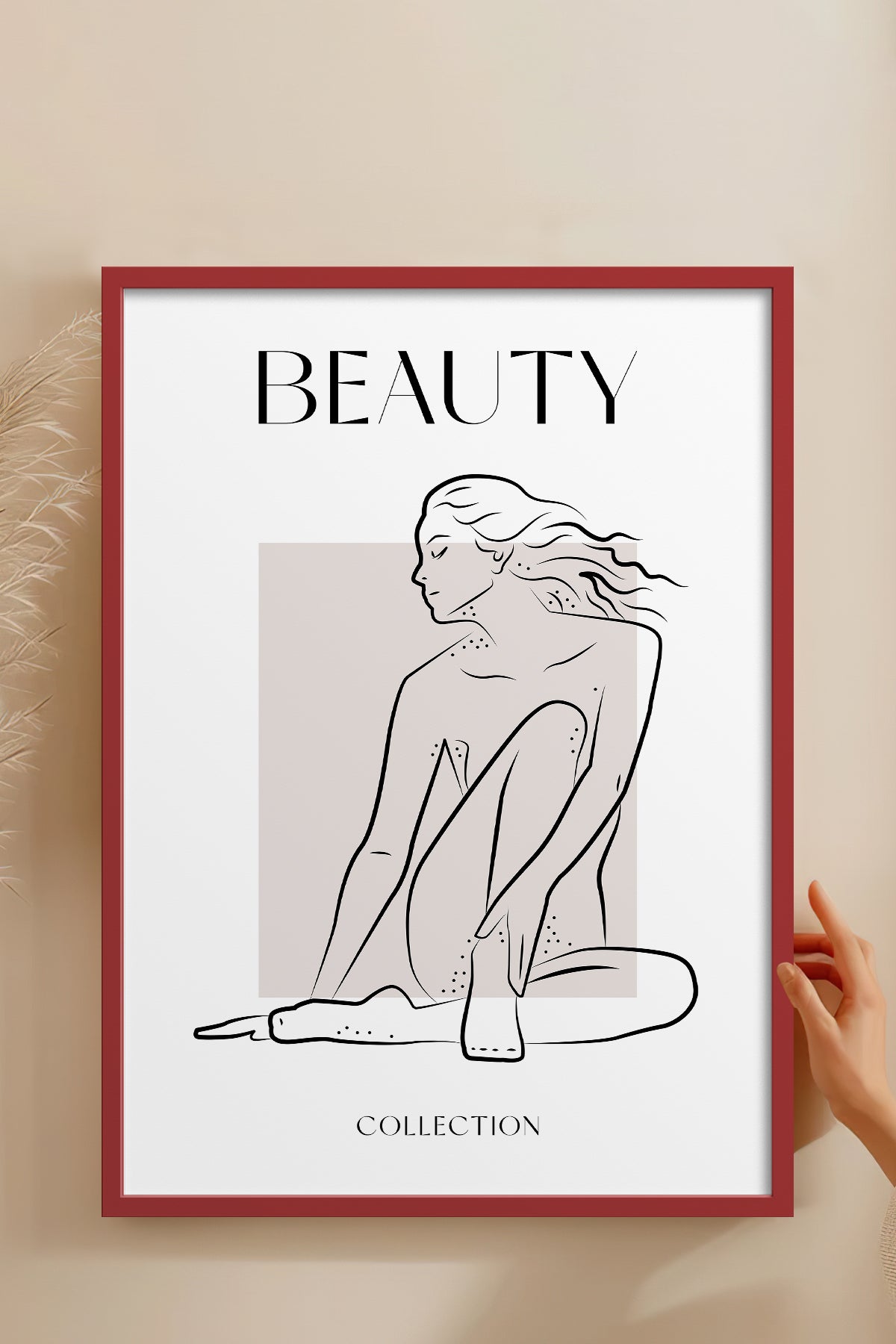 HOMEPACK Ahşap Çerçeveli Tablo Çerçeveli Poster Sanatsal Modern Duvar Dekoru BOHEMIAN-27