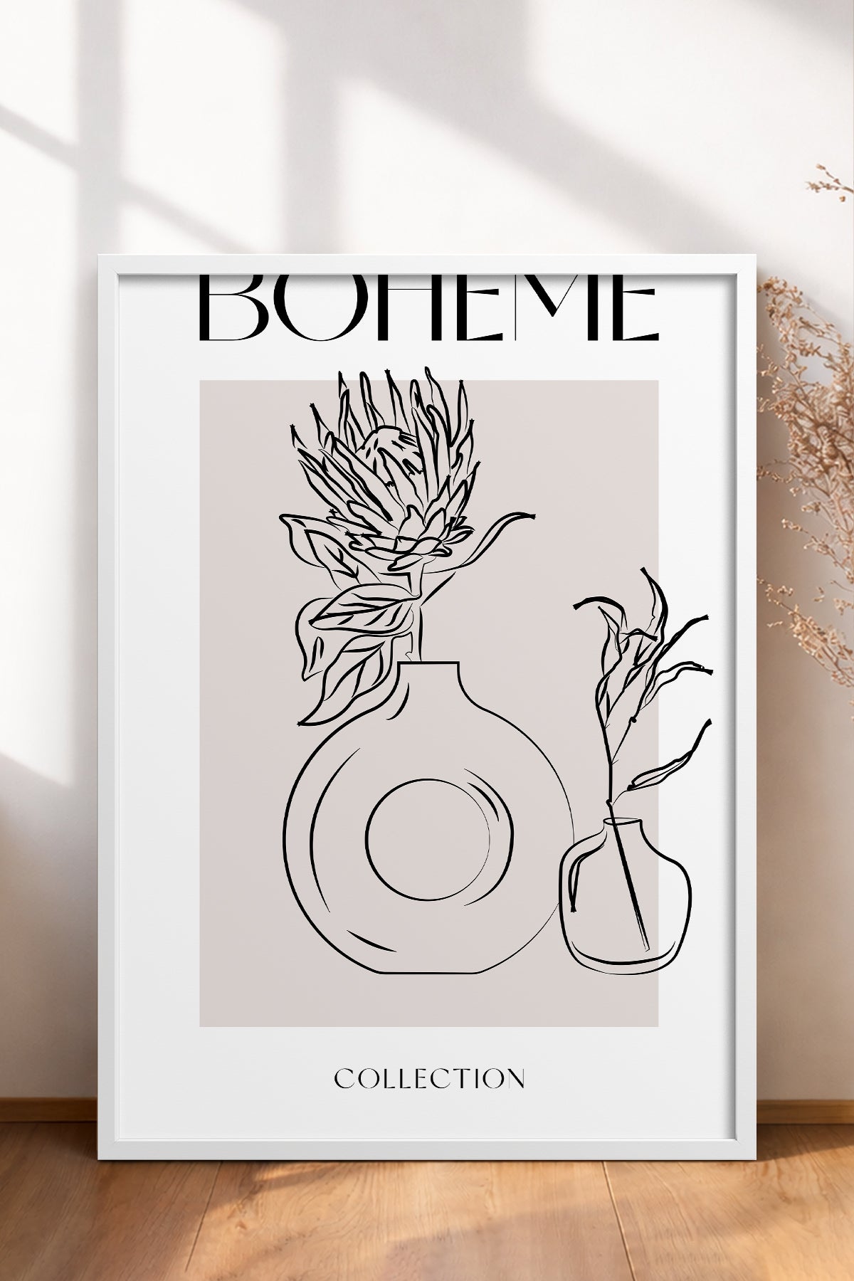 HOMEPACK Ahşap Çerçeveli Tablo Çerçeveli Poster Sanatsal Modern Duvar Dekoru BOHEMIAN-28