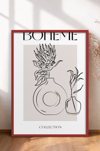 HOMEPACK Ahşap Çerçeveli Tablo Çerçeveli Poster Sanatsal Modern Duvar Dekoru BOHEMIAN-28
