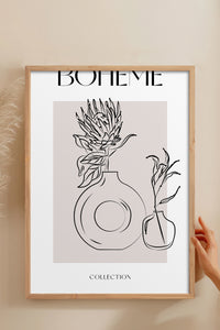 HOMEPACK Ahşap Çerçeveli Tablo Çerçeveli Poster Sanatsal Modern Duvar Dekoru BOHEMIAN-28