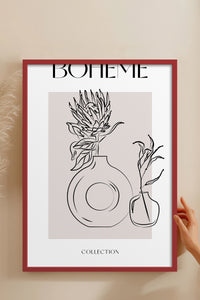 HOMEPACK Ahşap Çerçeveli Tablo Çerçeveli Poster Sanatsal Modern Duvar Dekoru BOHEMIAN-28
