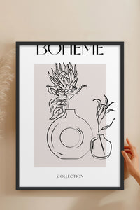 HOMEPACK Ahşap Çerçeveli Tablo Çerçeveli Poster Sanatsal Modern Duvar Dekoru BOHEMIAN-28