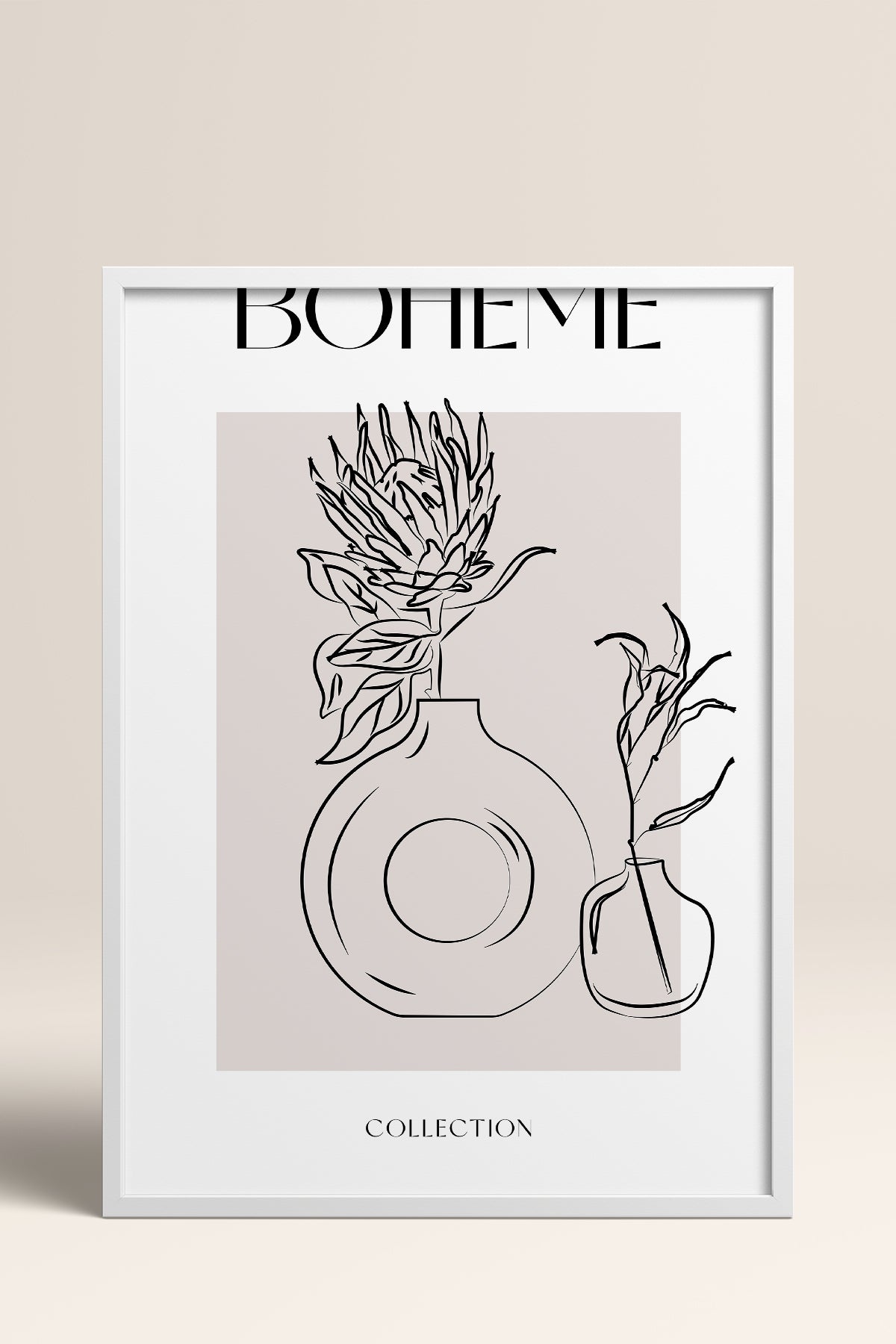 HOMEPACK Ahşap Çerçeveli Tablo Çerçeveli Poster Sanatsal Modern Duvar Dekoru BOHEMIAN-28
