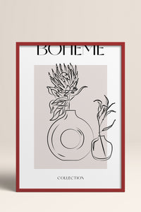 HOMEPACK Ahşap Çerçeveli Tablo Çerçeveli Poster Sanatsal Modern Duvar Dekoru BOHEMIAN-28