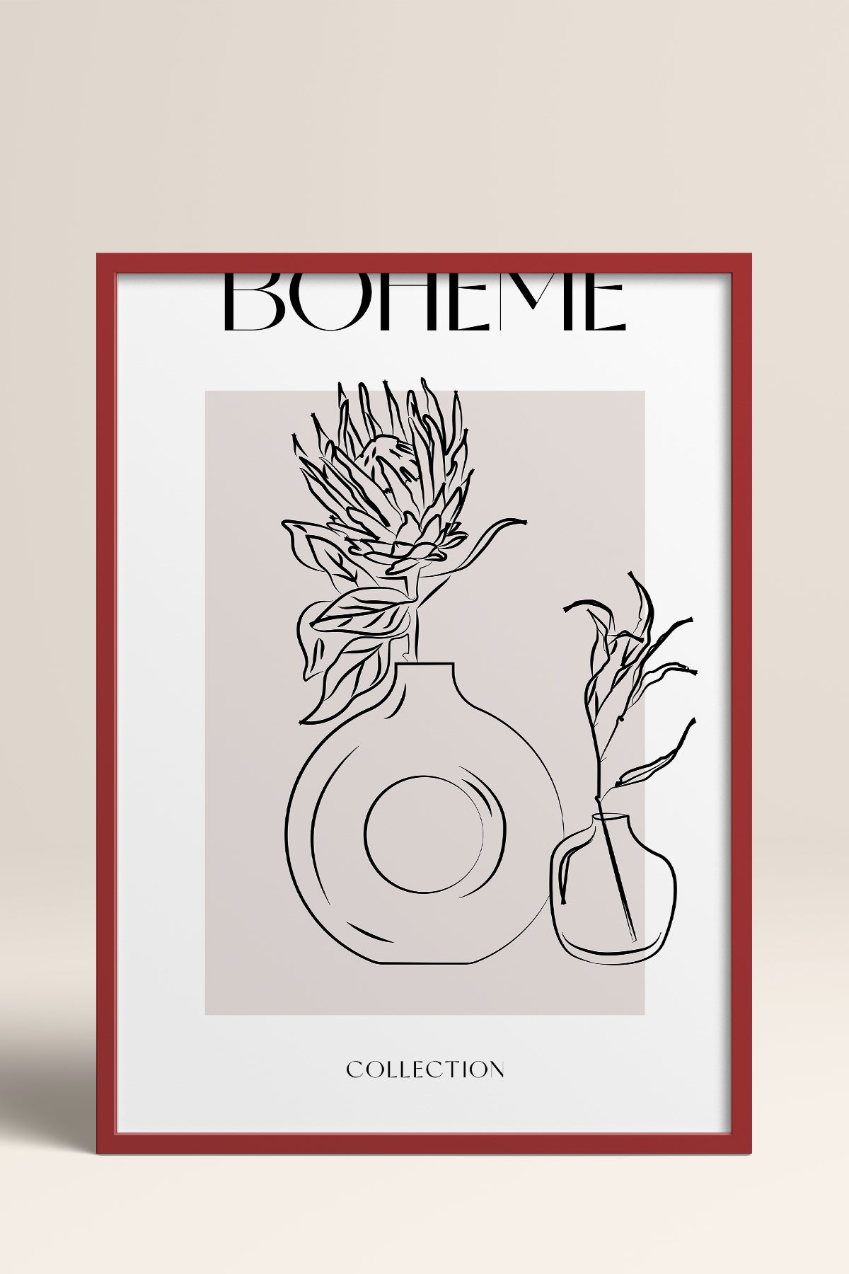 HOMEPACK Ahşap Çerçeveli Tablo Çerçeveli Poster Sanatsal Modern Duvar Dekoru BOHEMIAN-28