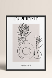HOMEPACK Ahşap Çerçeveli Tablo Çerçeveli Poster Sanatsal Modern Duvar Dekoru BOHEMIAN-28