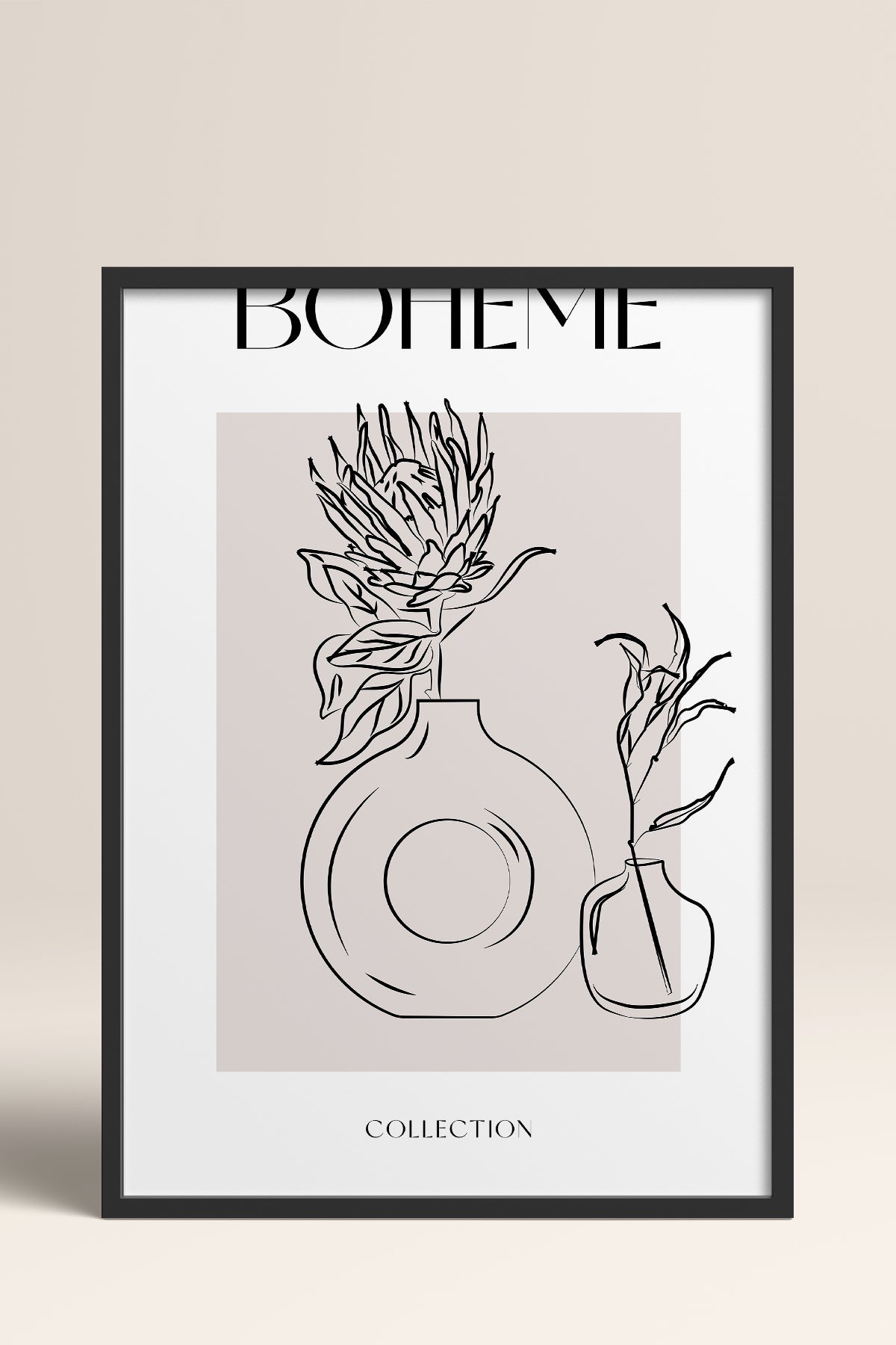 HOMEPACK Ahşap Çerçeveli Tablo Çerçeveli Poster Sanatsal Modern Duvar Dekoru BOHEMIAN-28