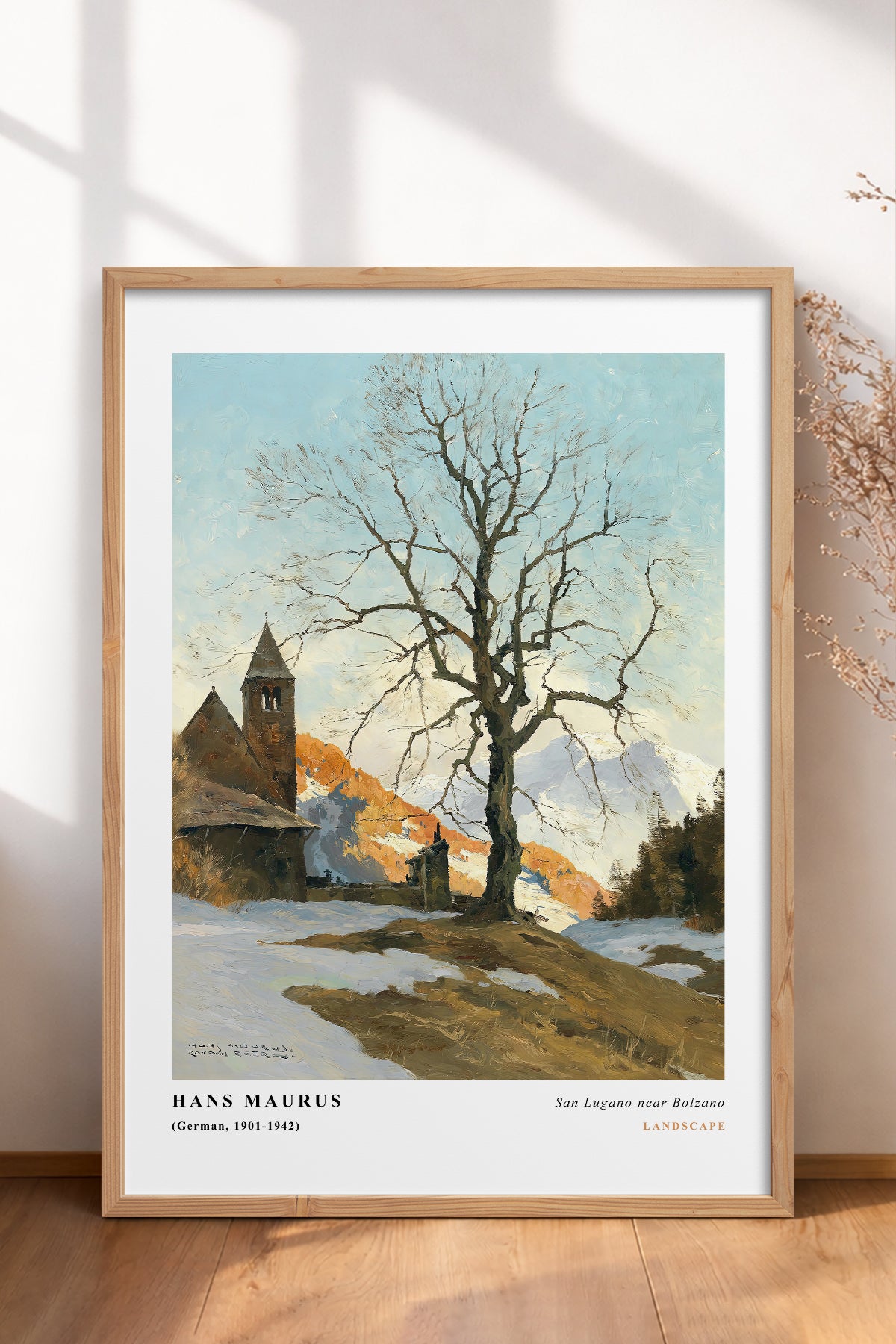 HOMEPACK Ahşap Çerçeveli Tablo Çerçeveli Poster Sanatsal Modern Duvar Dekoru CLS-02