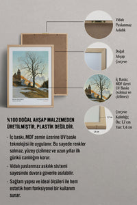 HOMEPACK Ahşap Çerçeveli Tablo Çerçeveli Poster Sanatsal Modern Duvar Dekoru CLS-02