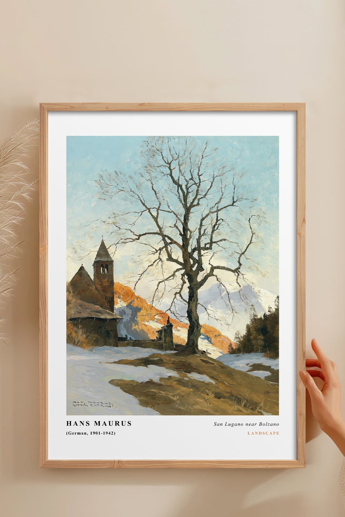 HOMEPACK Ahşap Çerçeveli Tablo Çerçeveli Poster Sanatsal Modern Duvar Dekoru CLS-02