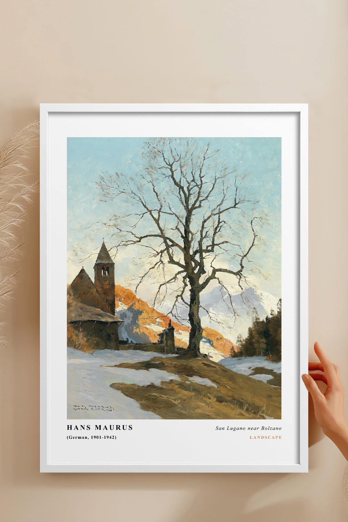 HOMEPACK Ahşap Çerçeveli Tablo Çerçeveli Poster Sanatsal Modern Duvar Dekoru CLS-02