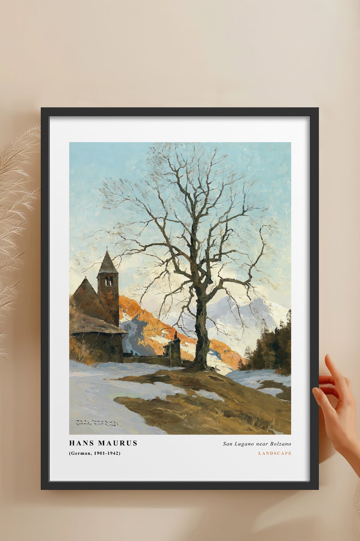 HOMEPACK Ahşap Çerçeveli Tablo Çerçeveli Poster Sanatsal Modern Duvar Dekoru CLS-02
