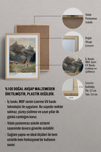HOMEPACK Ahşap Çerçeveli Tablo Çerçeveli Poster Sanatsal Modern Duvar Dekoru CLS-03