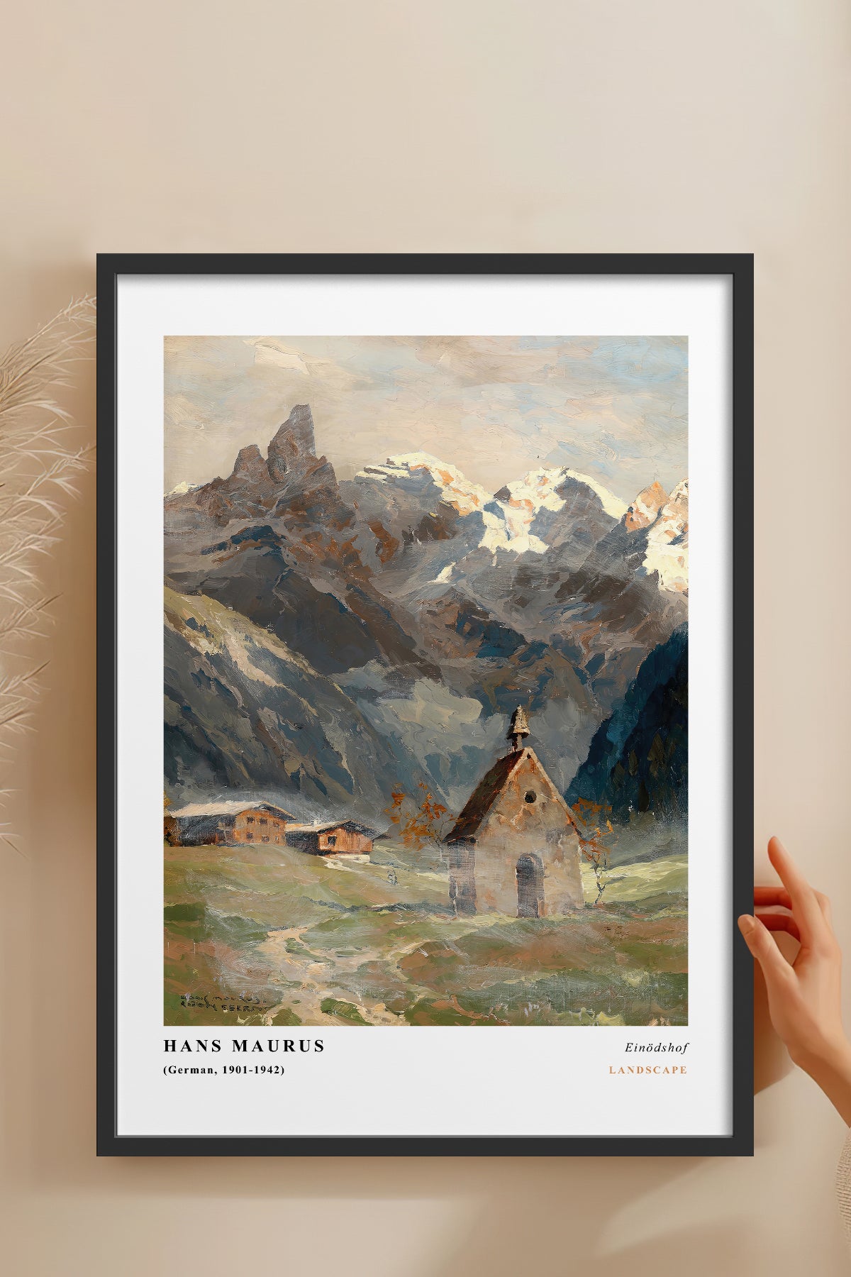 HOMEPACK Ahşap Çerçeveli Tablo Çerçeveli Poster Sanatsal Modern Duvar Dekoru CLS-03