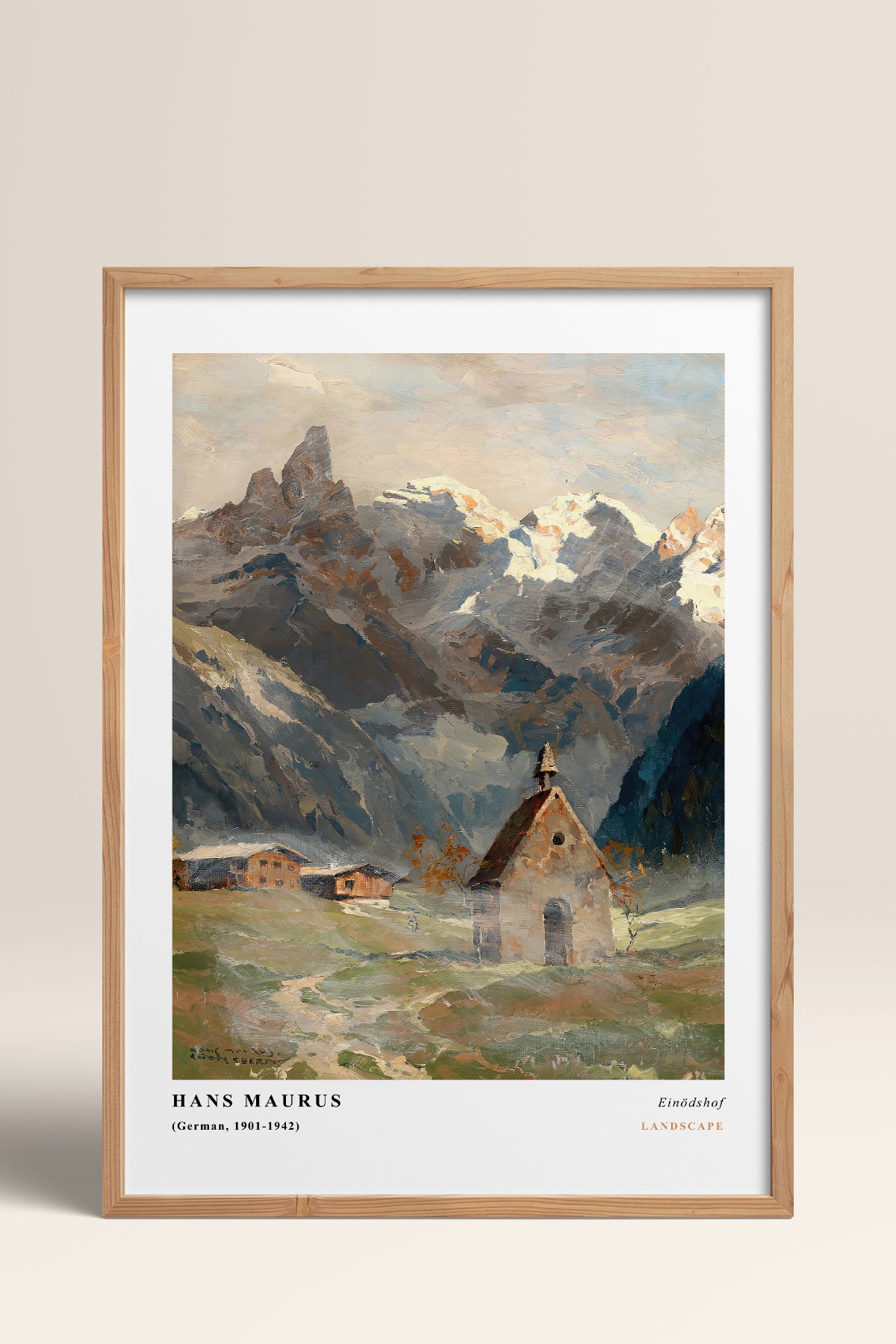 HOMEPACK Ahşap Çerçeveli Tablo Çerçeveli Poster Sanatsal Modern Duvar Dekoru CLS-03