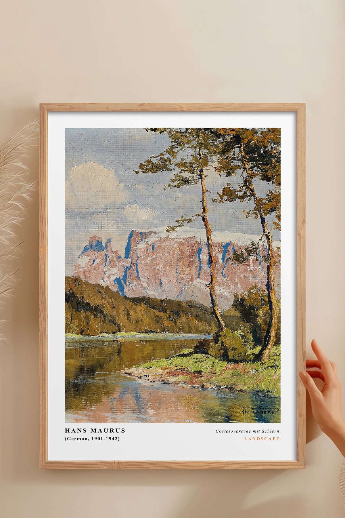 HOMEPACK Ahşap Çerçeveli Tablo Çerçeveli Poster Sanatsal Modern Duvar Dekoru CLS-04
