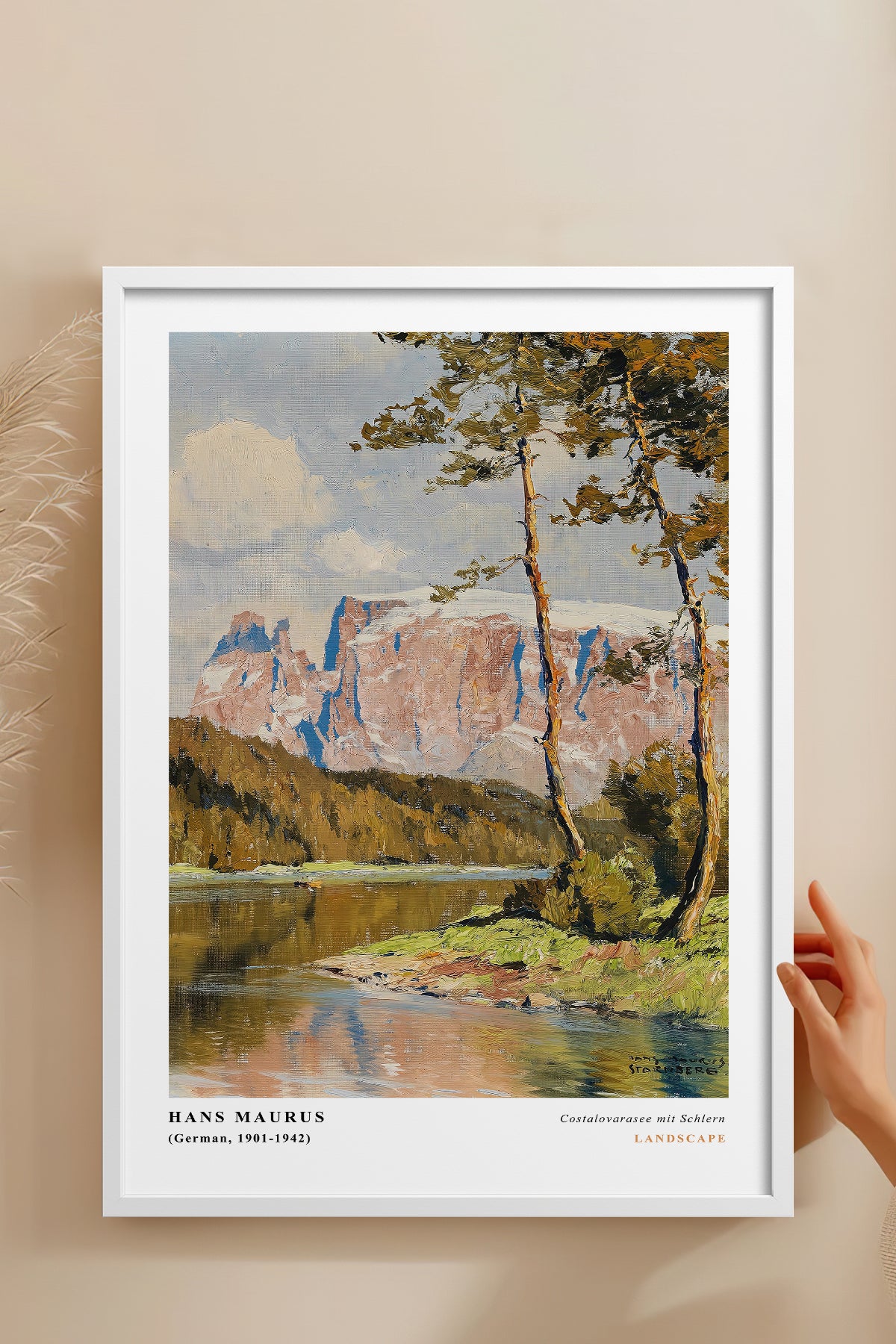 HOMEPACK Ahşap Çerçeveli Tablo Çerçeveli Poster Sanatsal Modern Duvar Dekoru CLS-04