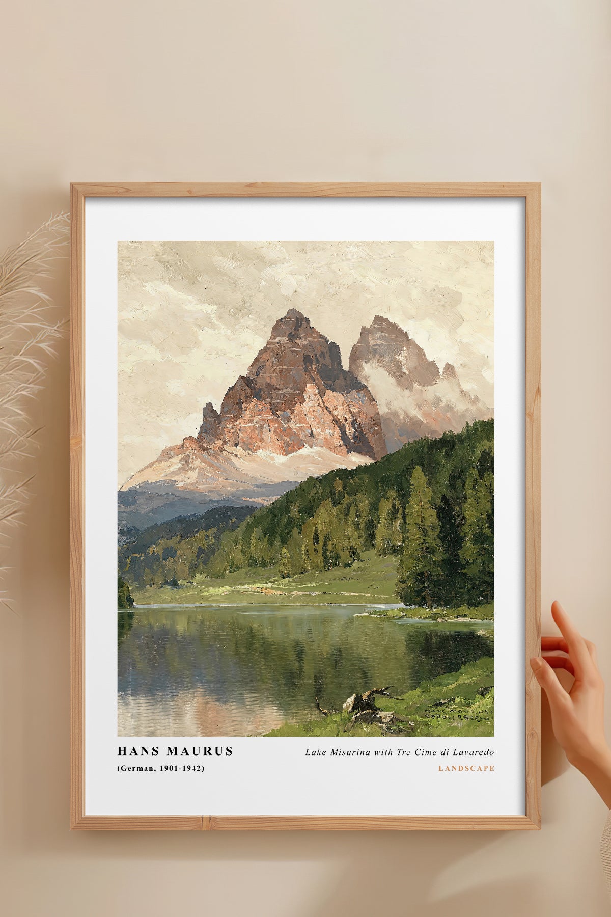 HOMEPACK Ahşap Çerçeveli Tablo Çerçeveli Poster Sanatsal Modern Duvar Dekoru CLS-05