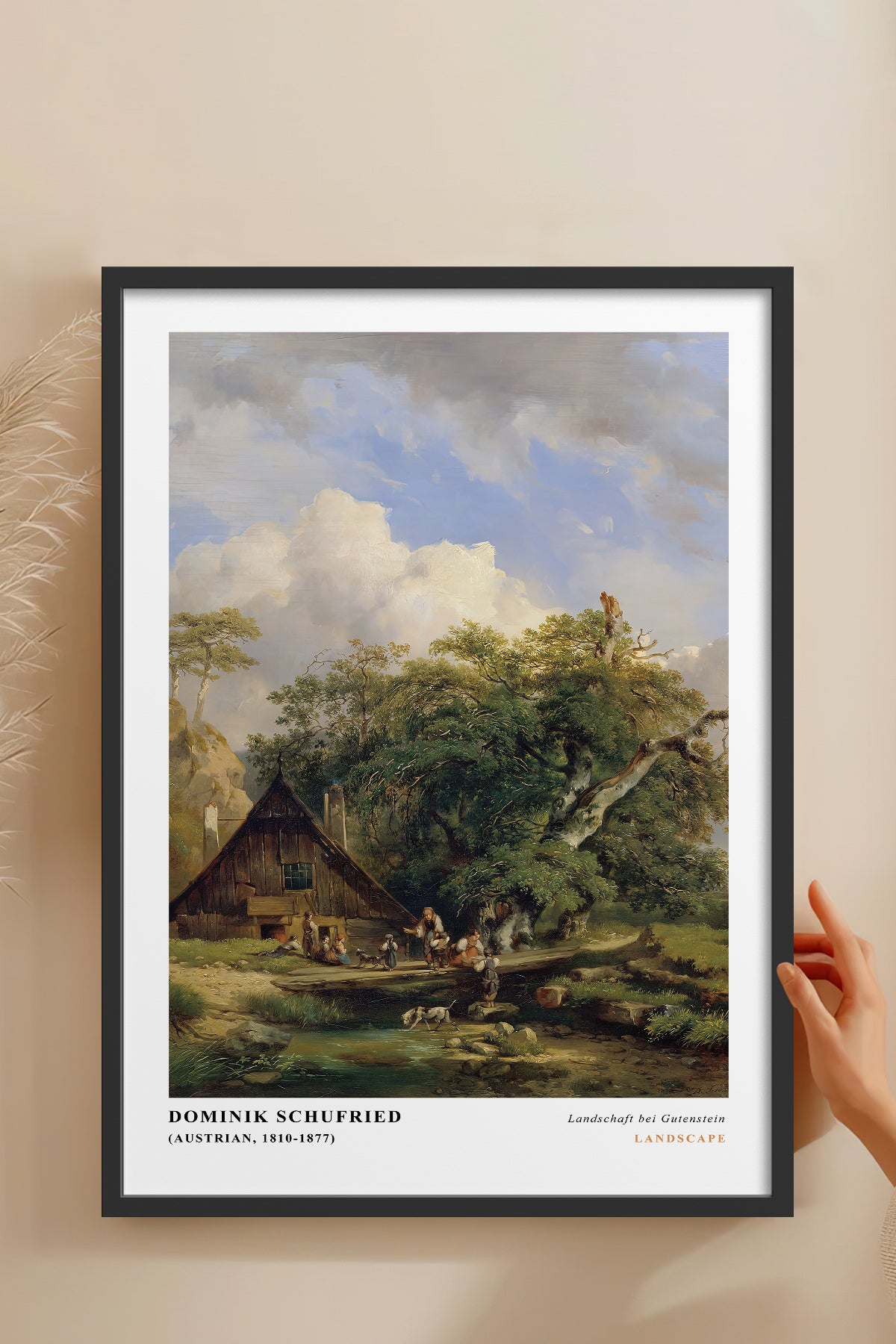 HOMEPACK Ahşap Çerçeveli Tablo Çerçeveli Poster Sanatsal Modern Duvar Dekoru CLS-06