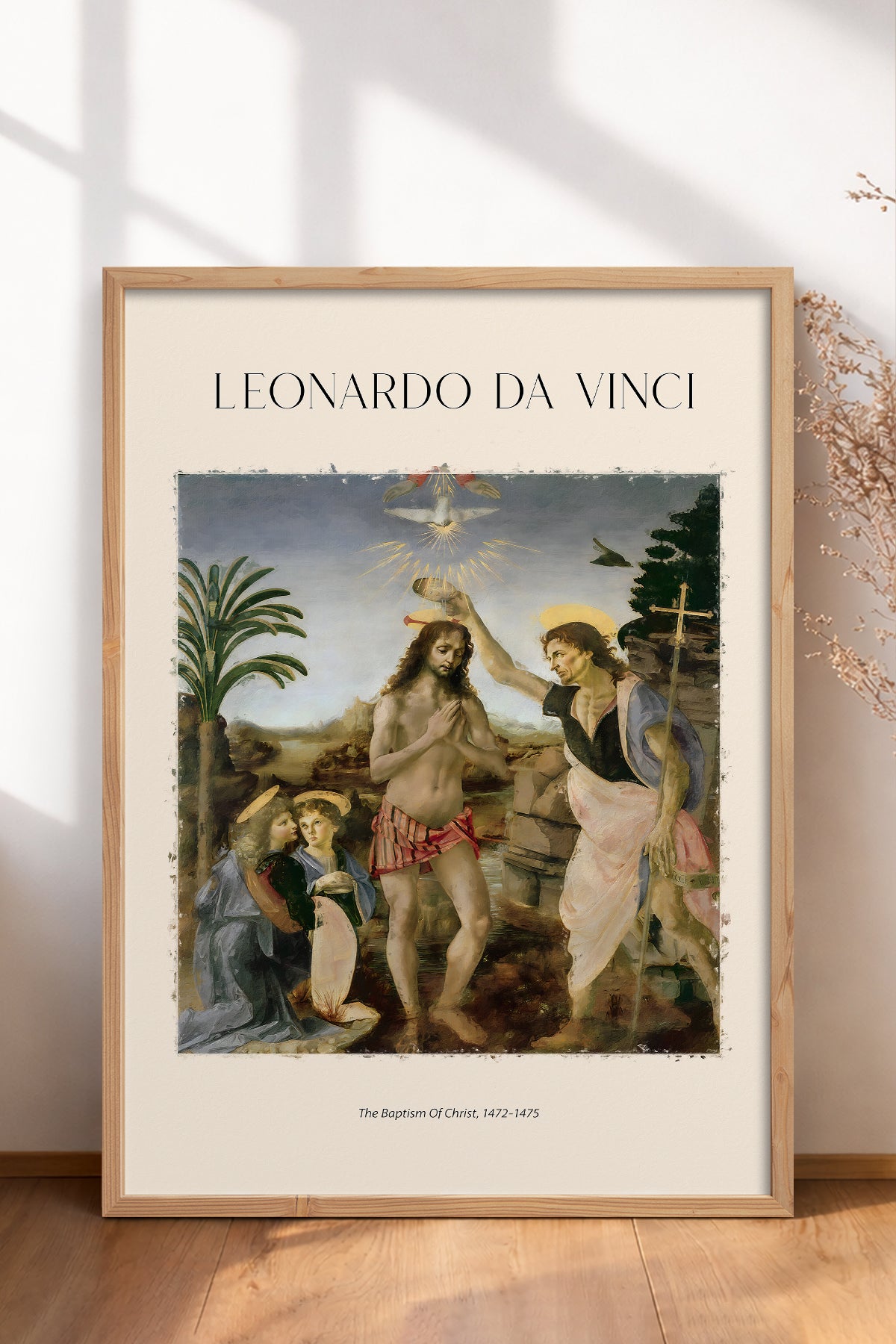 HOMEPACK Ahşap Çerçeveli Tablo Çerçeveli Poster Sanatsal Modern Duvar Dekoru DAVINCI-01