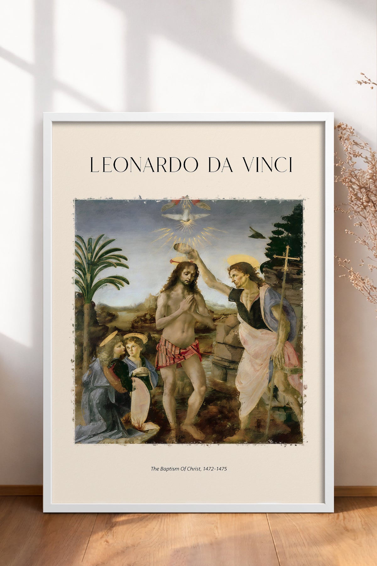 HOMEPACK Ahşap Çerçeveli Tablo Çerçeveli Poster Sanatsal Modern Duvar Dekoru DAVINCI-01