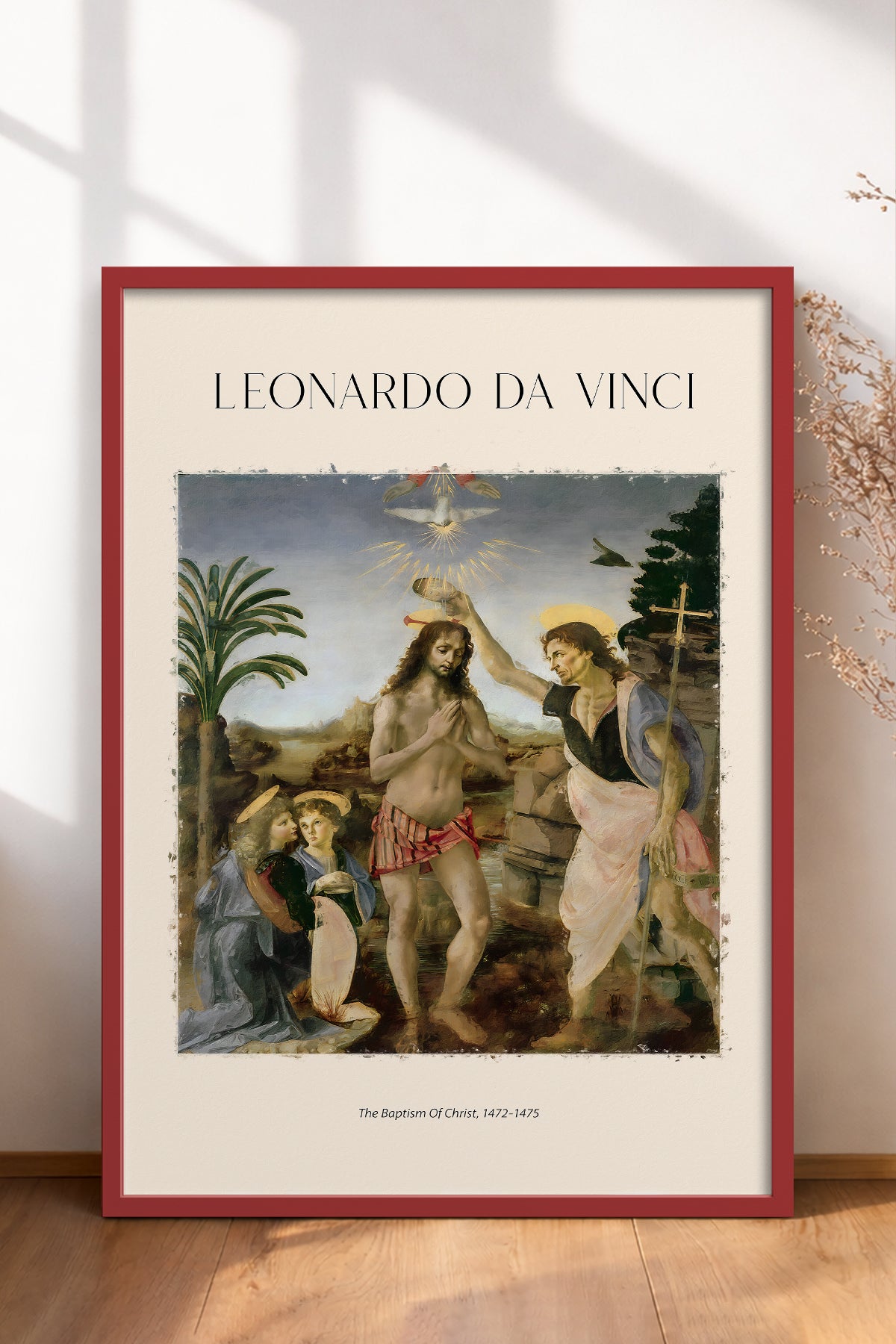 HOMEPACK Ahşap Çerçeveli Tablo Çerçeveli Poster Sanatsal Modern Duvar Dekoru DAVINCI-01