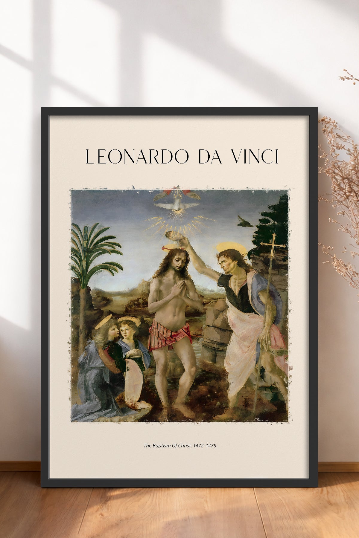 HOMEPACK Ahşap Çerçeveli Tablo Çerçeveli Poster Sanatsal Modern Duvar Dekoru DAVINCI-01