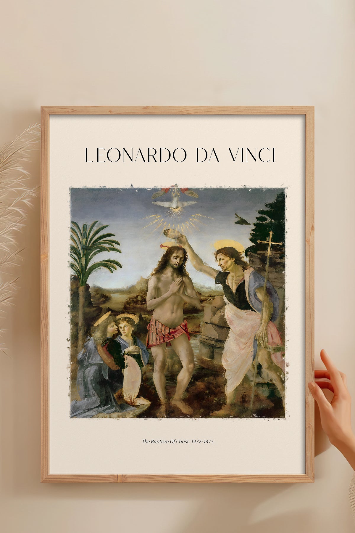 HOMEPACK Ahşap Çerçeveli Tablo Çerçeveli Poster Sanatsal Modern Duvar Dekoru DAVINCI-01