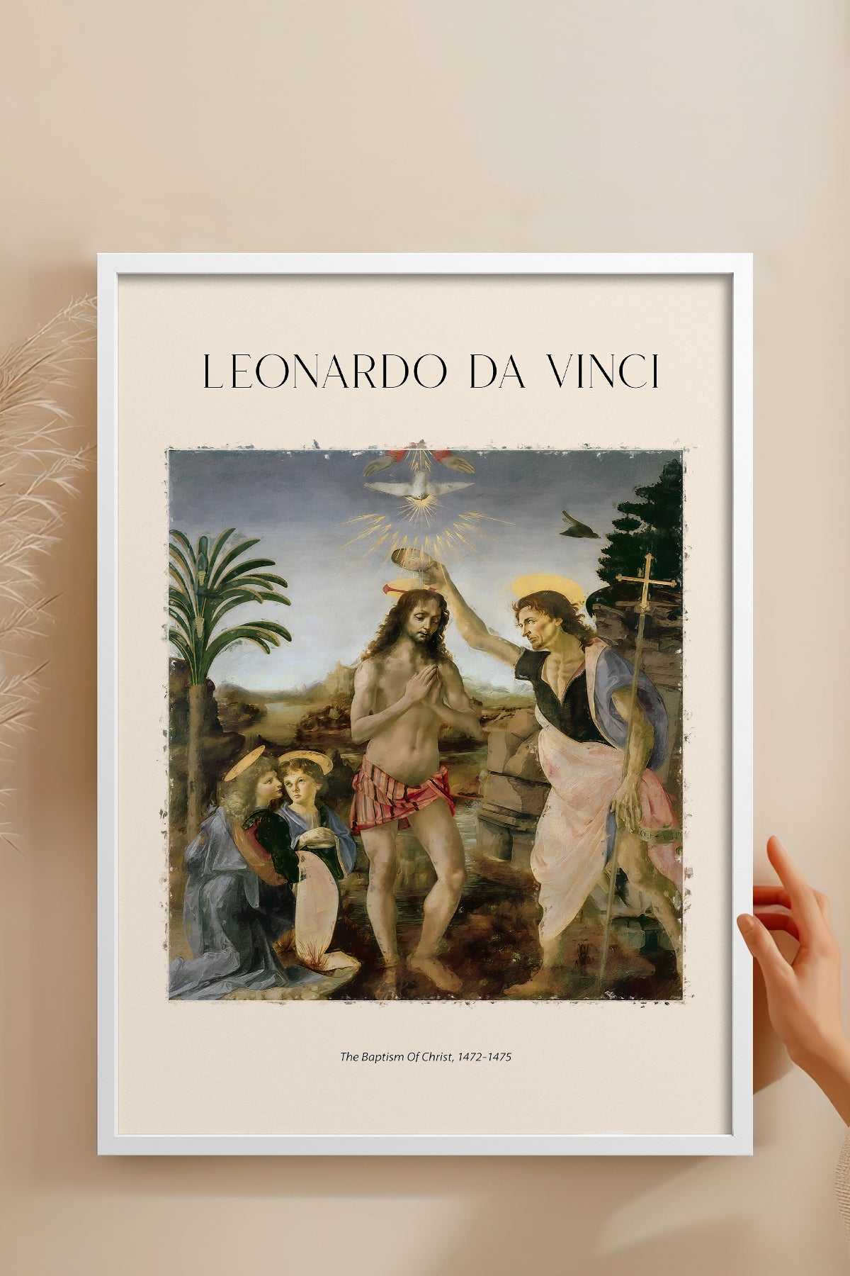 HOMEPACK Ahşap Çerçeveli Tablo Çerçeveli Poster Sanatsal Modern Duvar Dekoru DAVINCI-01