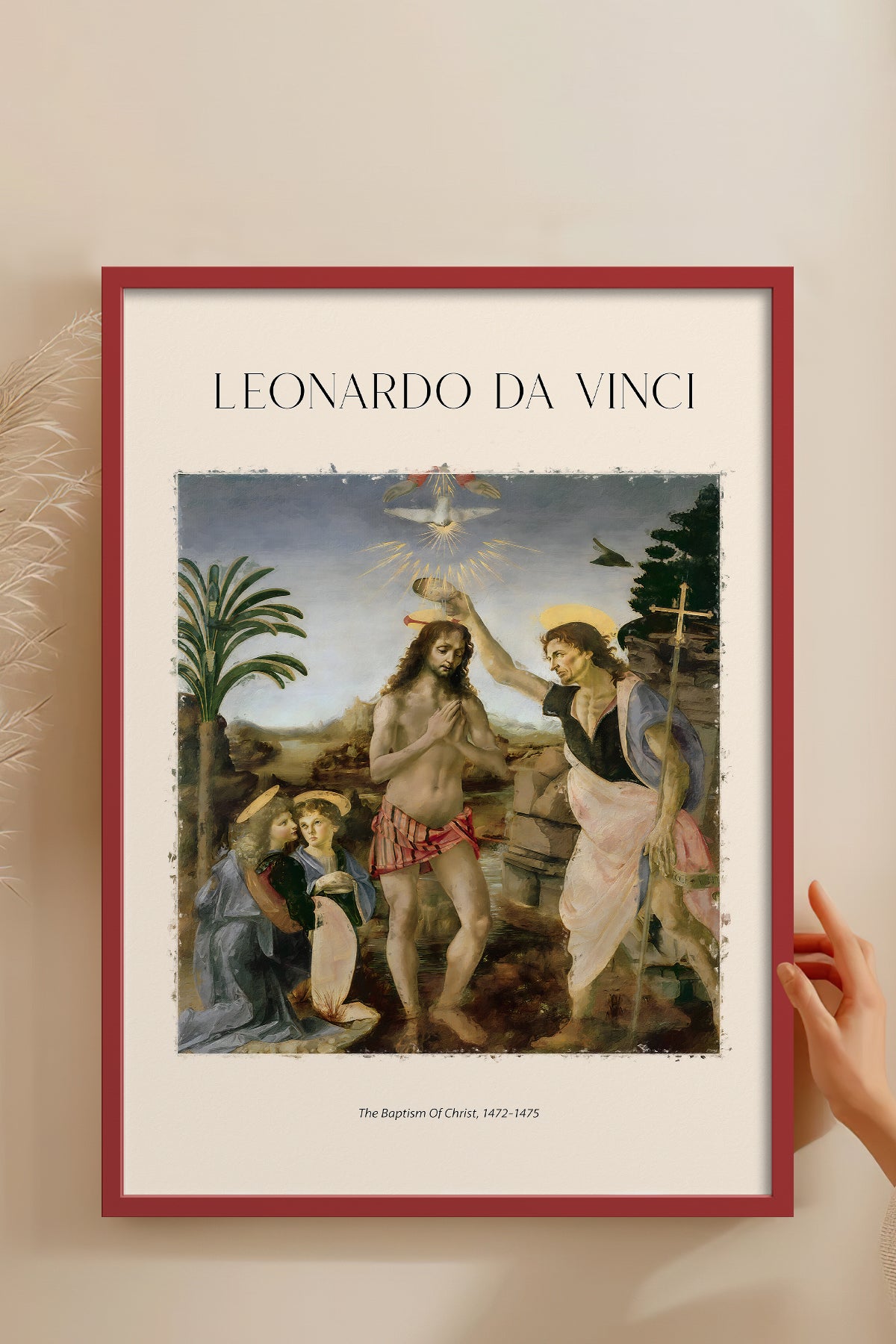 HOMEPACK Ahşap Çerçeveli Tablo Çerçeveli Poster Sanatsal Modern Duvar Dekoru DAVINCI-01